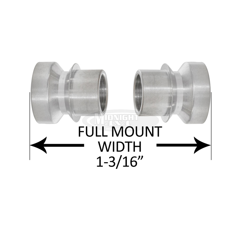 10-8HB High misalignment spacer, 5/8 heim spacer, .625 to .500,full mount width 1-3/16", midnight 4x4
