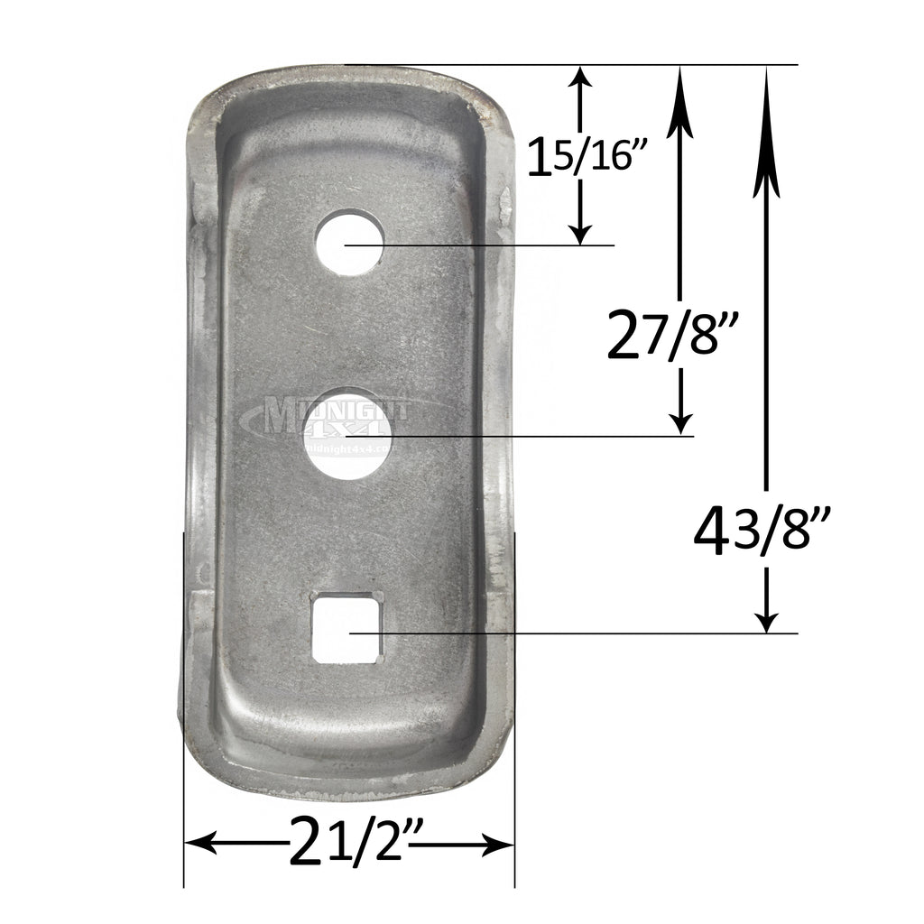 Rounded edge, Leaf Spring Mount, Leaf Spring Hanger, leaf hanger, leaf mount, midnight 4x4, leaf spring perch, leaf perch, axle perch PER0002