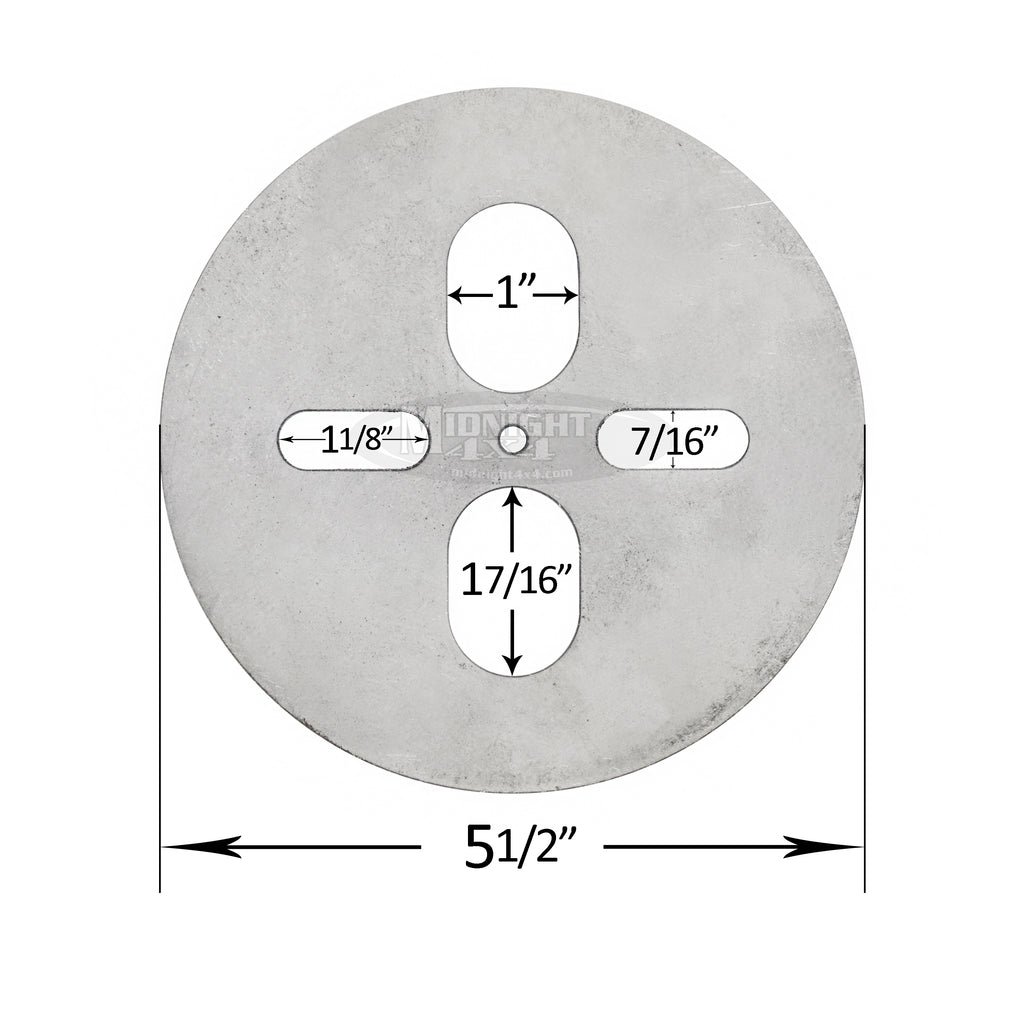 Universal Airbag Mounting Plate, Midnight 4x4