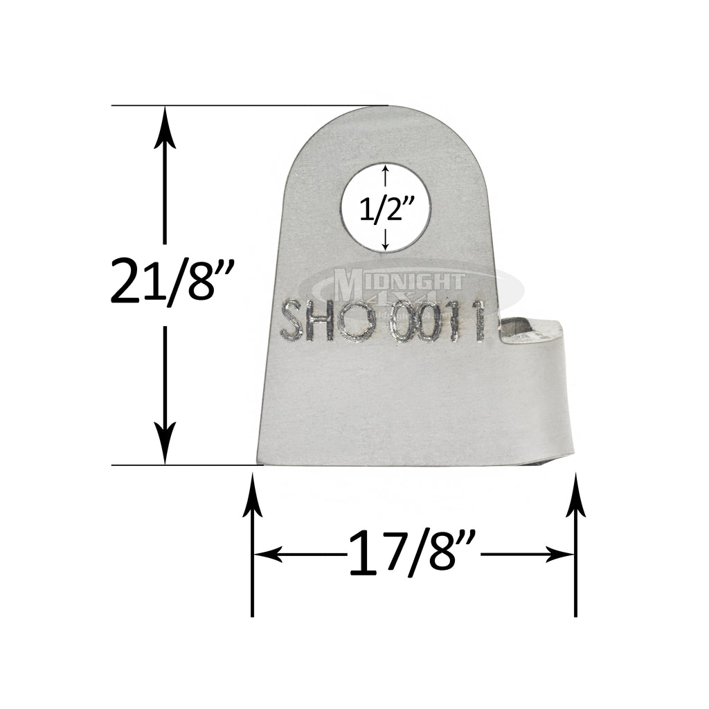 Shock Mount, Fabricated, SHO0011, Midnight 4x4, 1/2" bolt hole