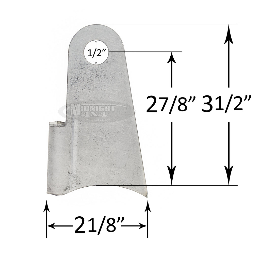 Long Radius Mount Shock Bracket, 1/2" Mount Hole, SHO0023, Midnight 4x4