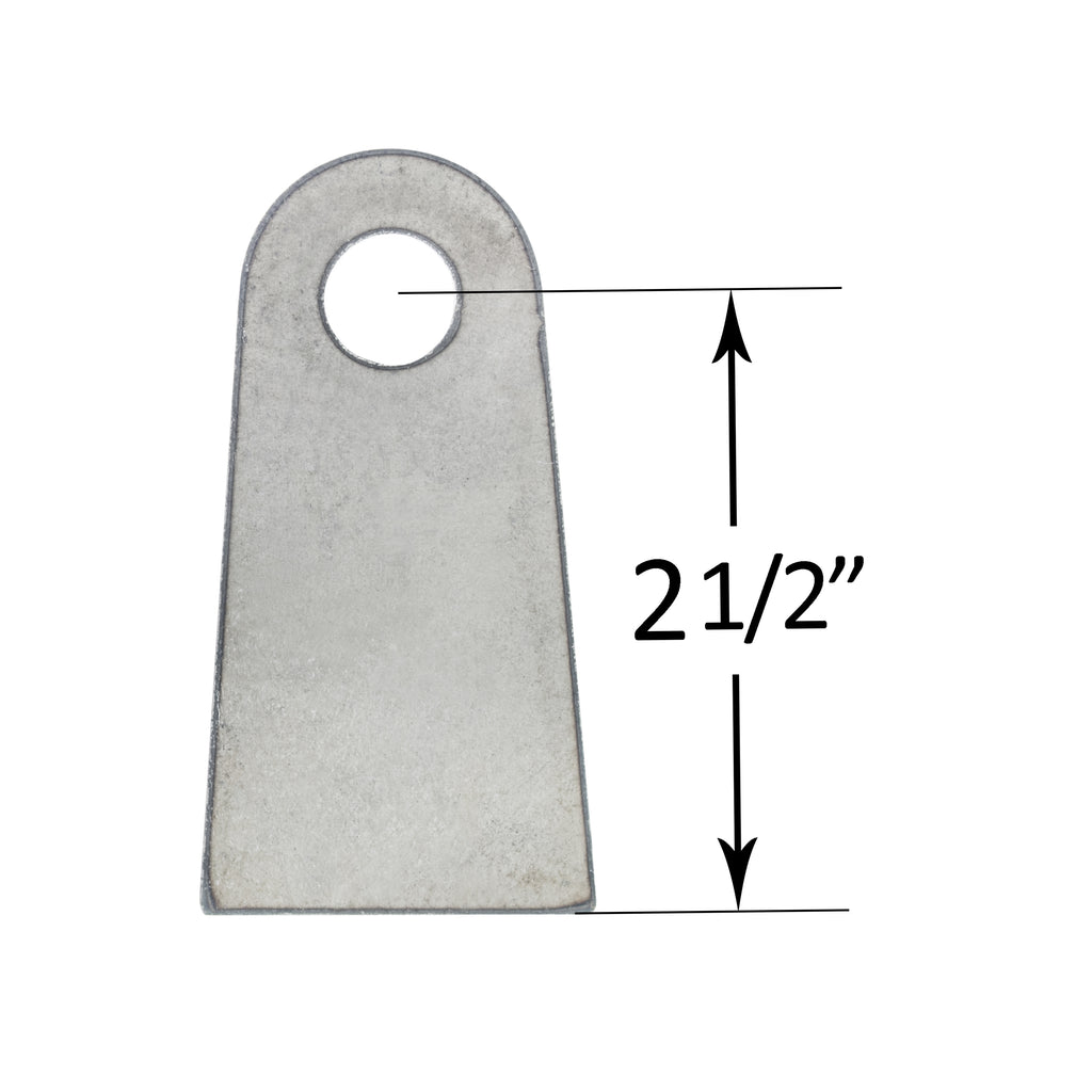 Flat tabs, 1/2" mount hole, 1/4" thick, midnight 4x4