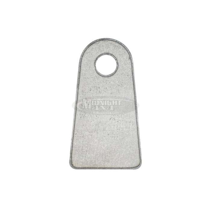 Flat tab with 1/4" hole, 3/16" thick steel, Midnight 4x4