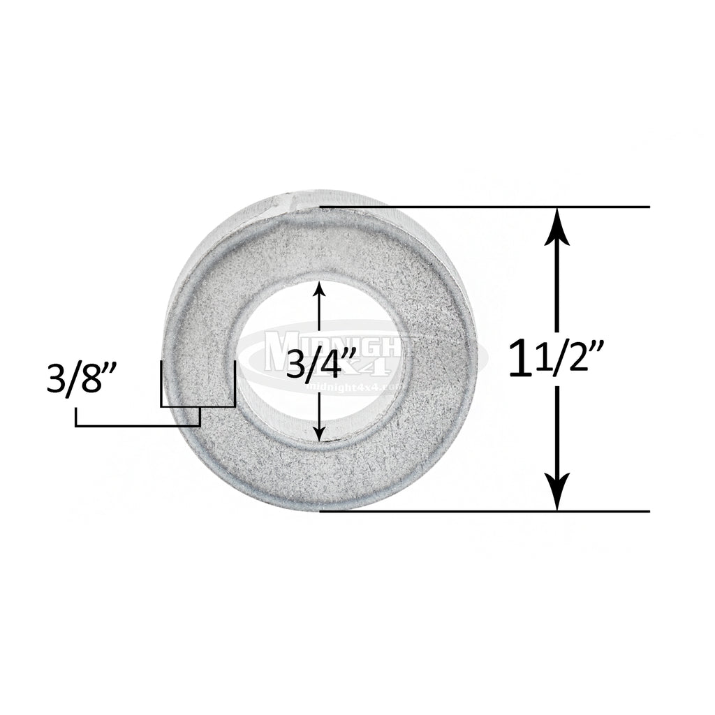 Round, 3/4" Mount Spacer, 1-1/2" Diameter, 3/8" Thick, Midnight 4x4