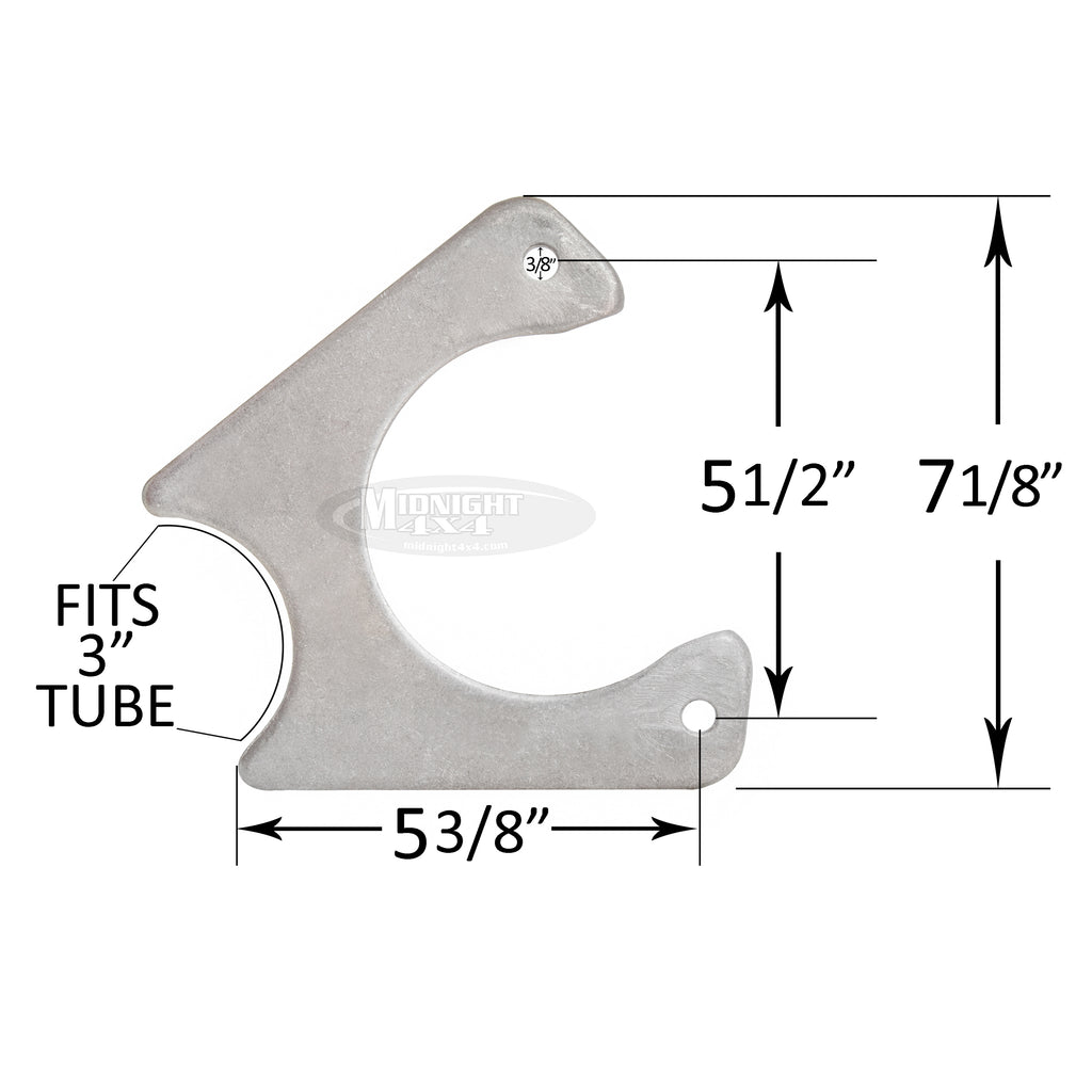 Small GM Caliper Bracket, 1/4" steel, midnight 4x4