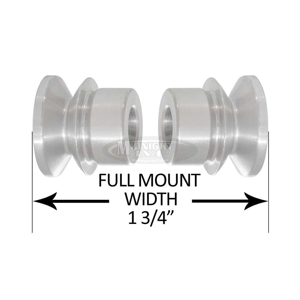 3/4" High Misalignment Spacer, 3/8" Bolt, 1-3/4" Full Mount Width, Heim Spacer, Midnight 4x4