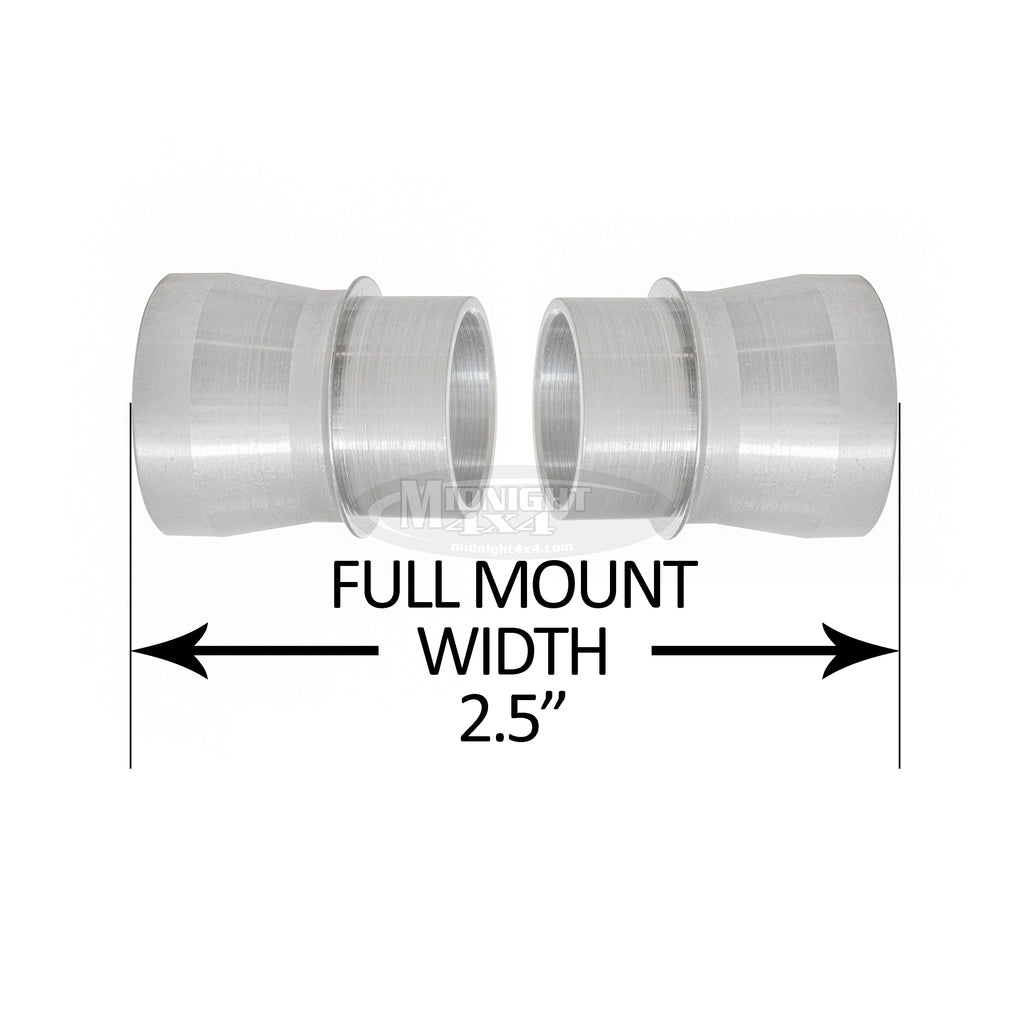 7/8" high misalignment spacer, 2.5" mount width, 3/4" bolt, heim spacer, hi mis spacer, midnight 4x4