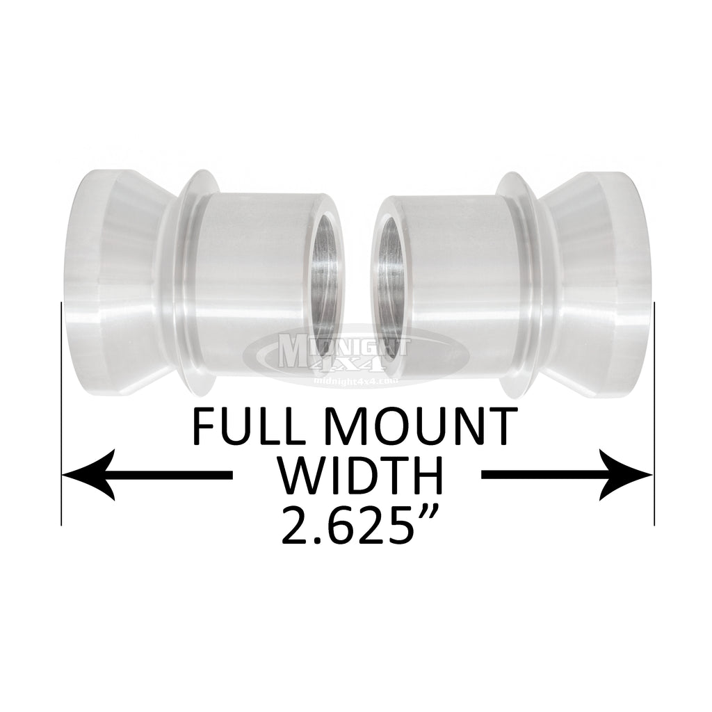 HMS-1/562, 1" High Misalignment Spacer, Fits 9/16" bolt, hi mis spacer, heim spacer, High Mis Spacer, 2-5/8" mount width, midnight 4x4