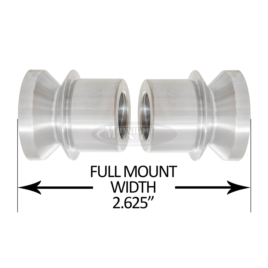 HMS-1/625, 1" High Misalignment Spacer, Fits 5/8" bolt, hi mis spacer, heim spacer, High Mis Spacer, 2-5/8" mount width, midnight 4x4