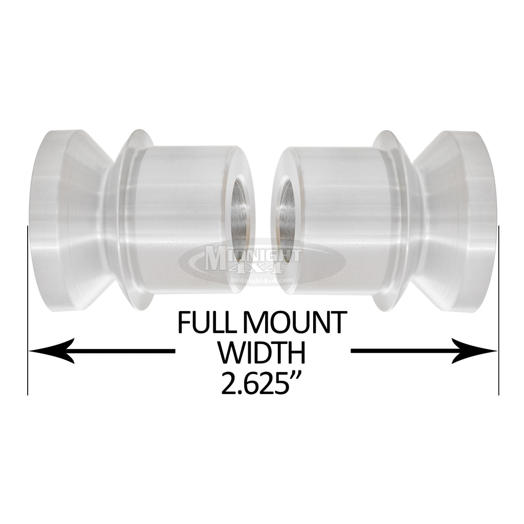 HMS-1/750, 1" High Misalignment Spacer, Fits 3/4" bolt, hi mis spacer, heim spacer, High Mis Spacer, 2-5/8" mount width, midnight 4x4