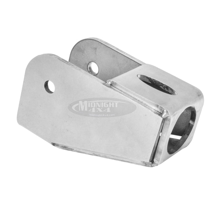 TJ, LJ, XJ and ZJ Front Upper Control Arm/Link Mount Clevis, 3/16" Steel, 10mm Hole, 2" wide Mount, For 1.5" Tube.