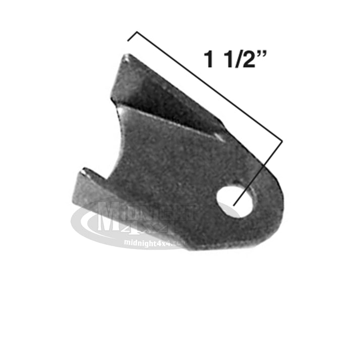 90 degree gusset tab, trick tab, 3/8 hole, 