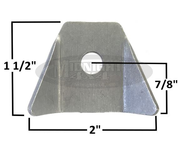 body tab, body mount, tab, 2"