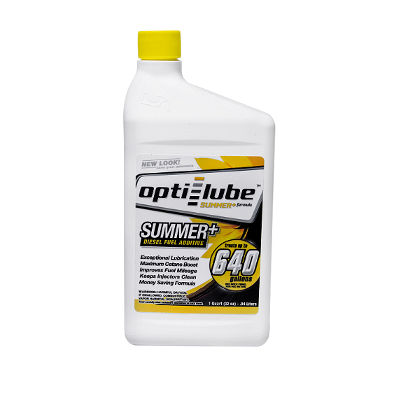 Optilube, Opti Lube, Diesel fuel additive, fuel additive, diesel additive, diesel lubrication, cetane boost, booster, injector cleaner, summer, summer formula, optilube yellow, midnight 4x4